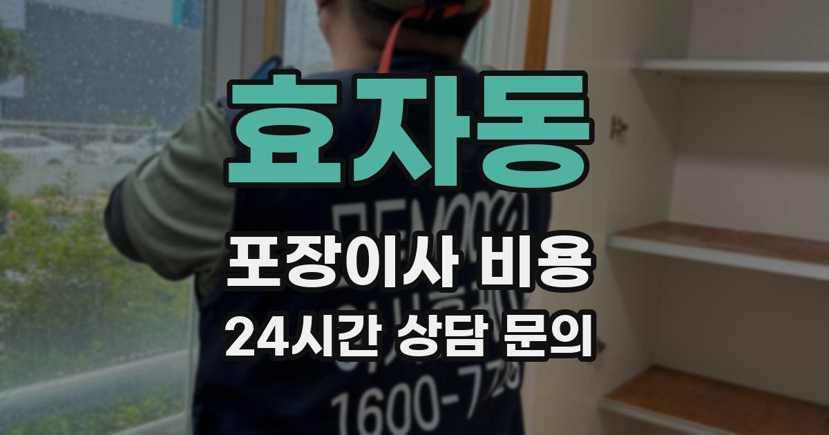 효자동 포장이사 비용