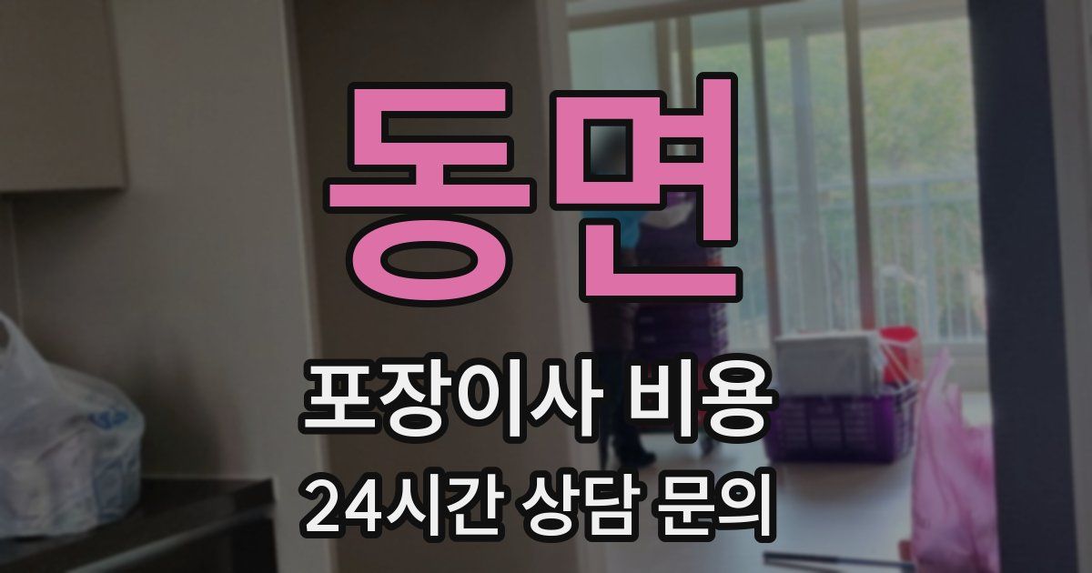 동면 포장이사 비용