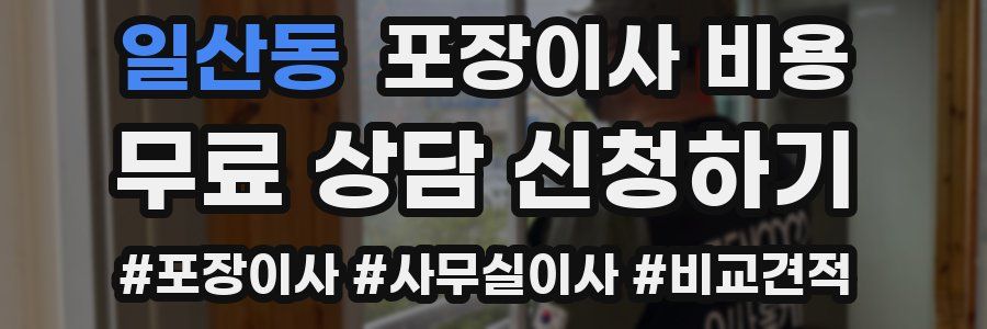 일산동 포장이사 비용