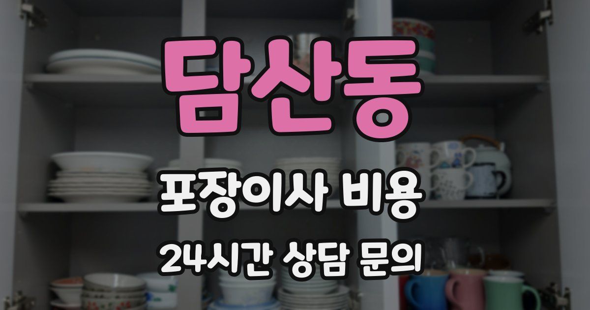 담산동 포장이사 비용