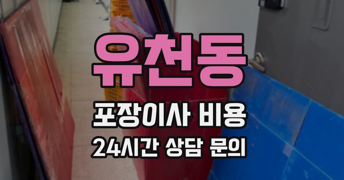 유천동 포장이사 비용