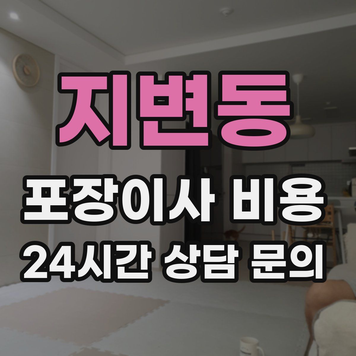 지변동 포장이사 비용