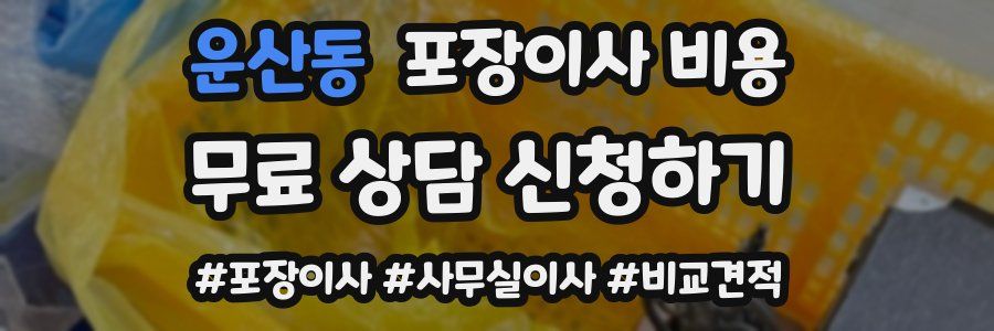 운산동 포장이사 비용