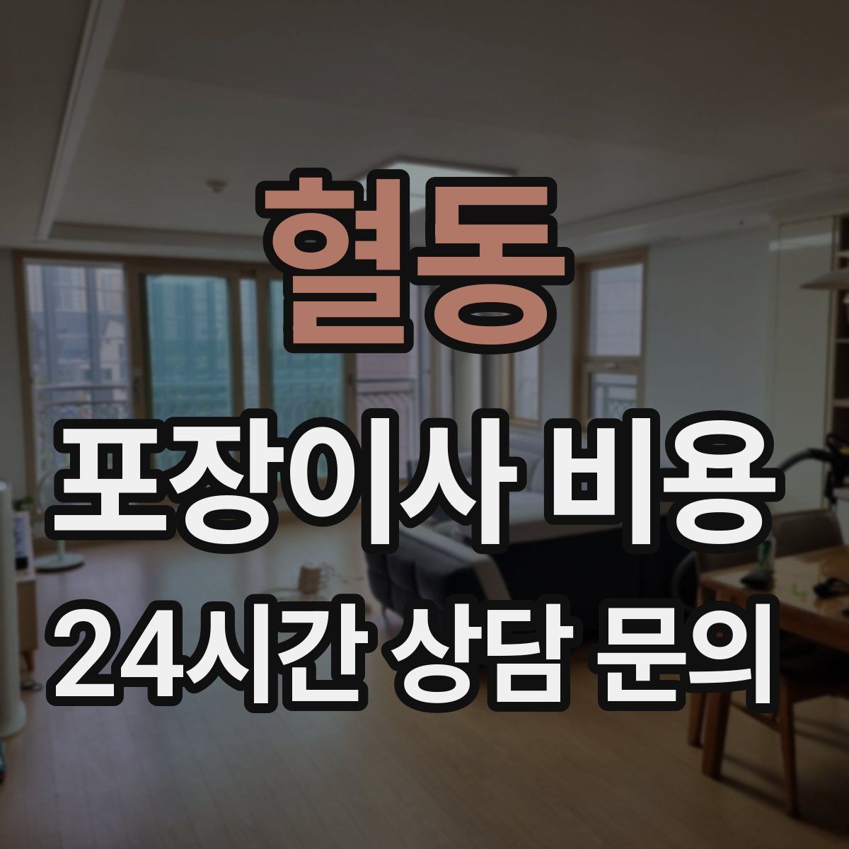 혈동 포장이사 비용