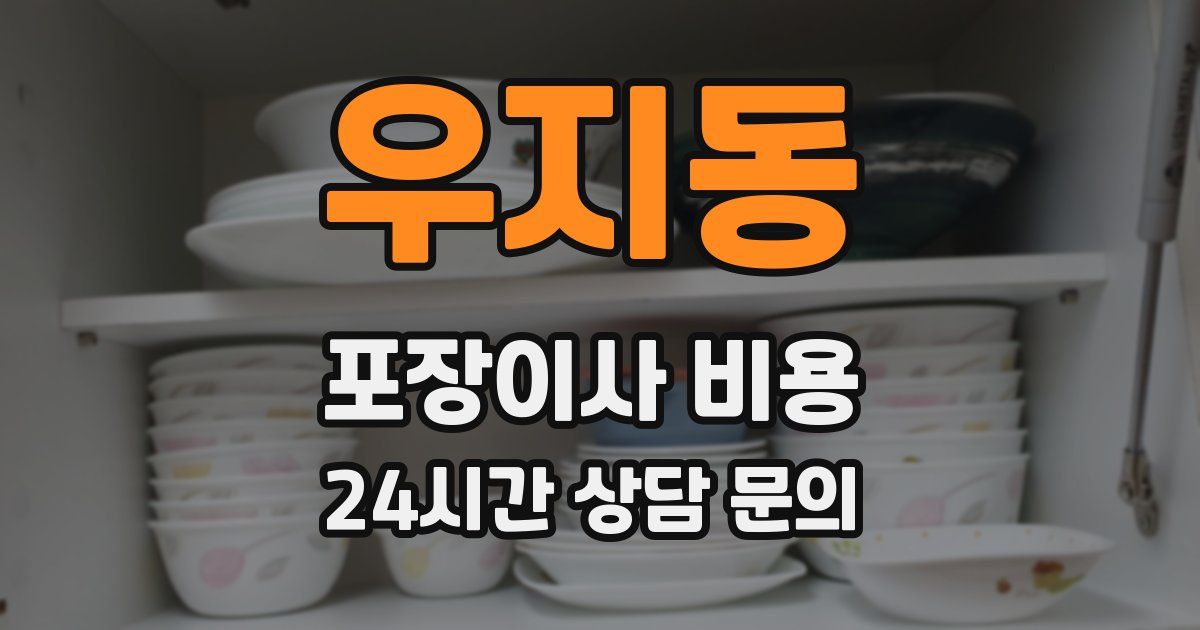 우지동 포장이사 비용