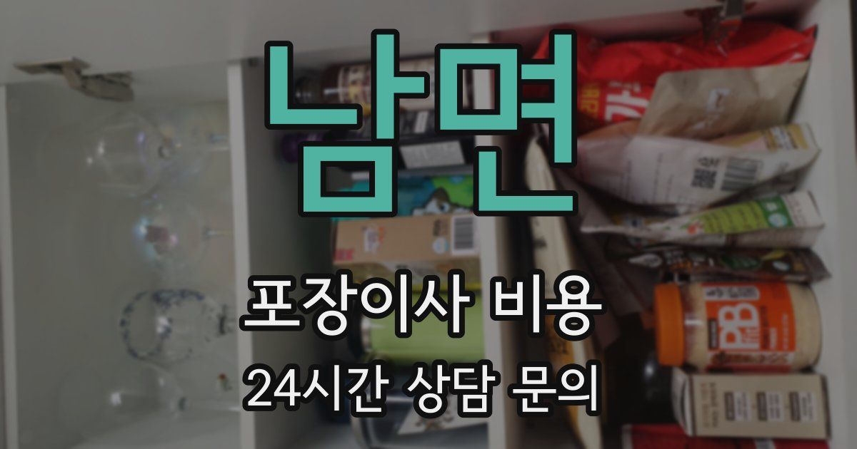 남면 포장이사 비용