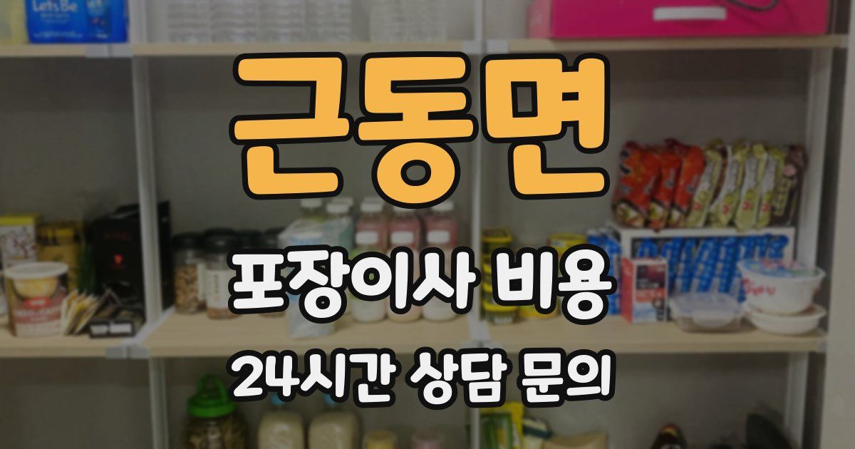 근동면 포장이사 비용