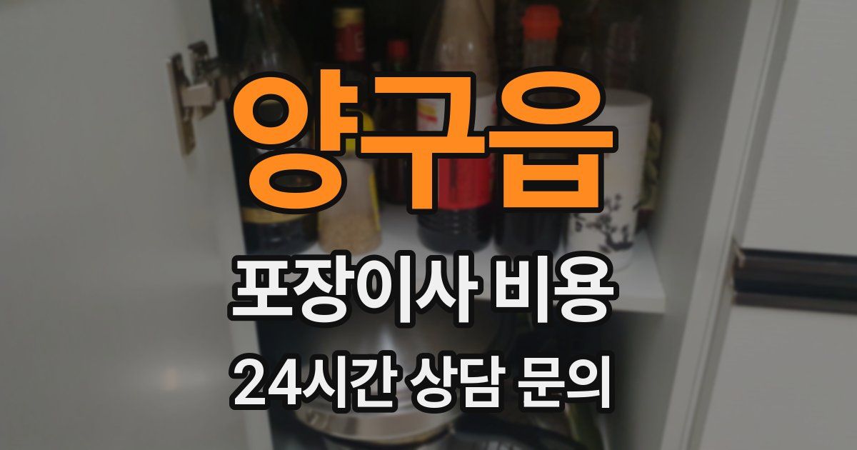 양구읍 포장이사 비용