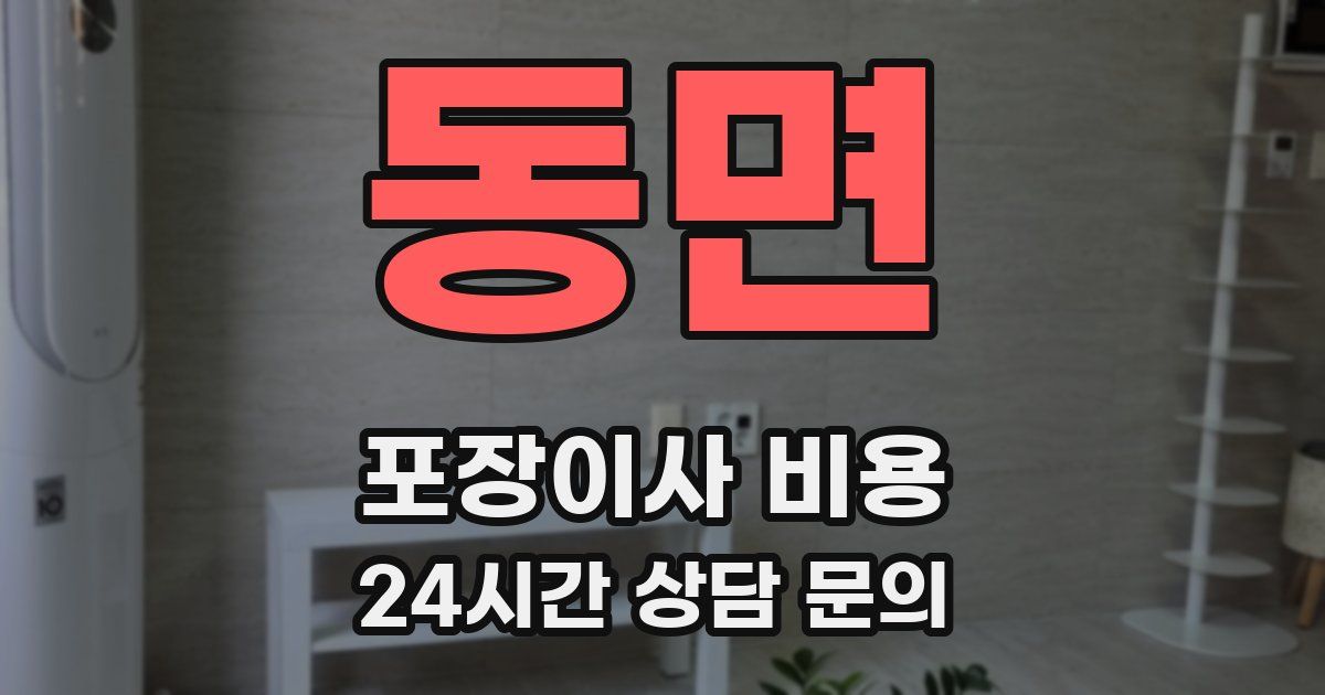 동면 포장이사 비용