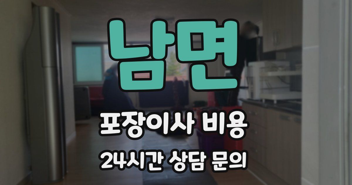 남면 포장이사 비용