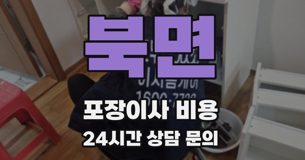 북면 포장이사 비용