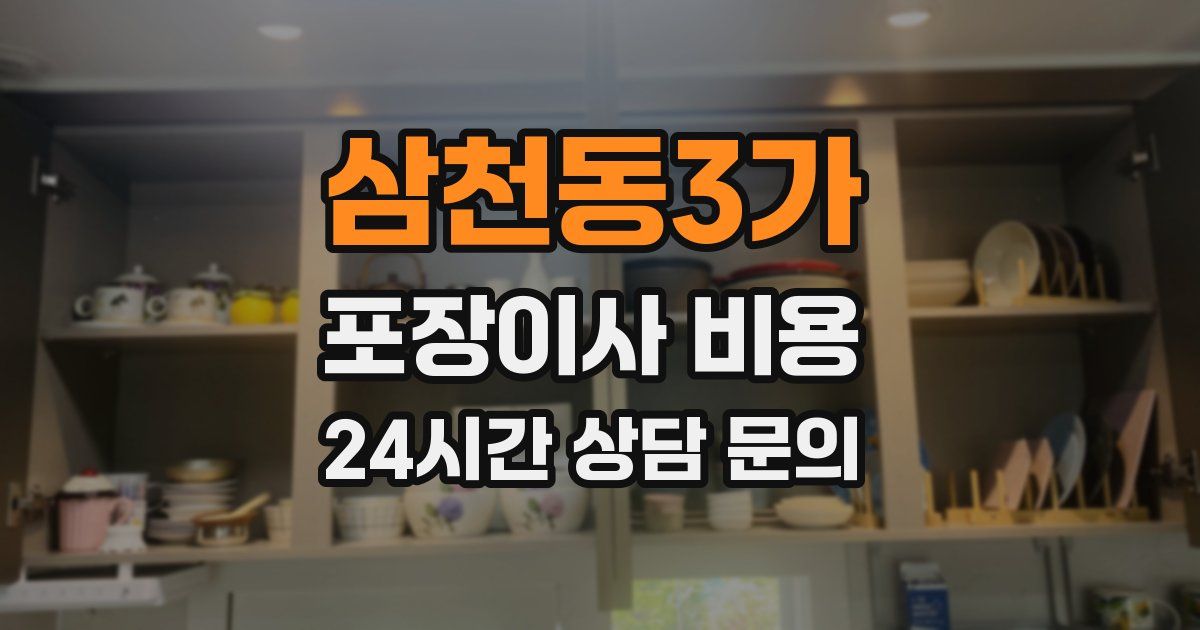 삼천동3가 포장이사 비용