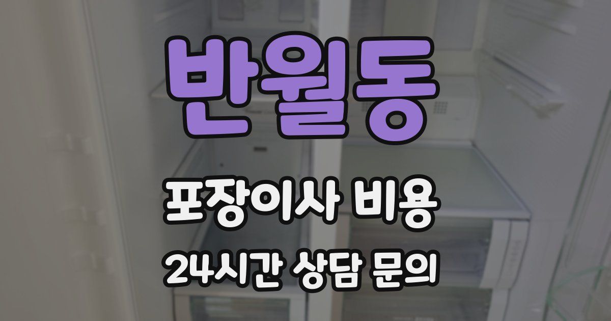 반월동 포장이사 비용