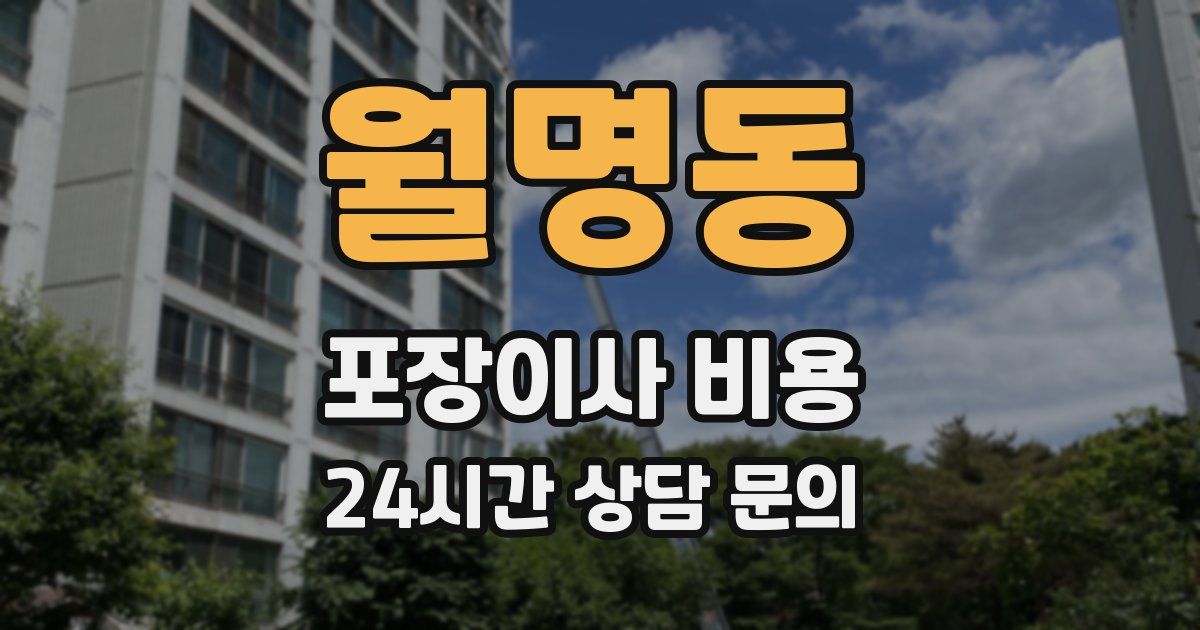 월명동 포장이사 비용