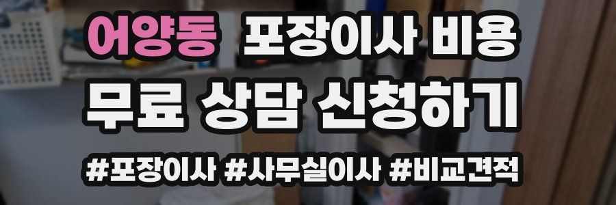 어양동 포장이사 비용