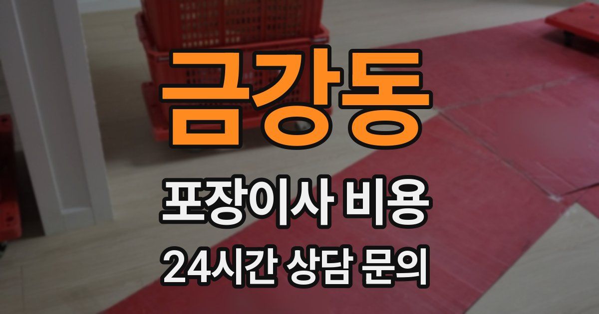 금강동 포장이사 비용