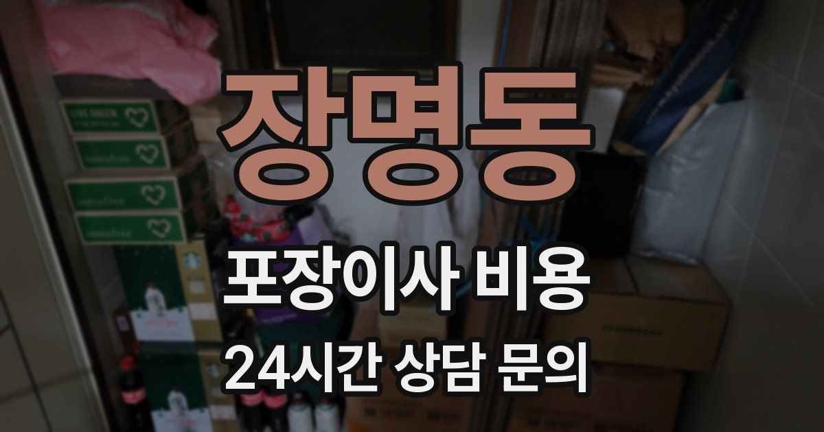 장명동 포장이사 비용