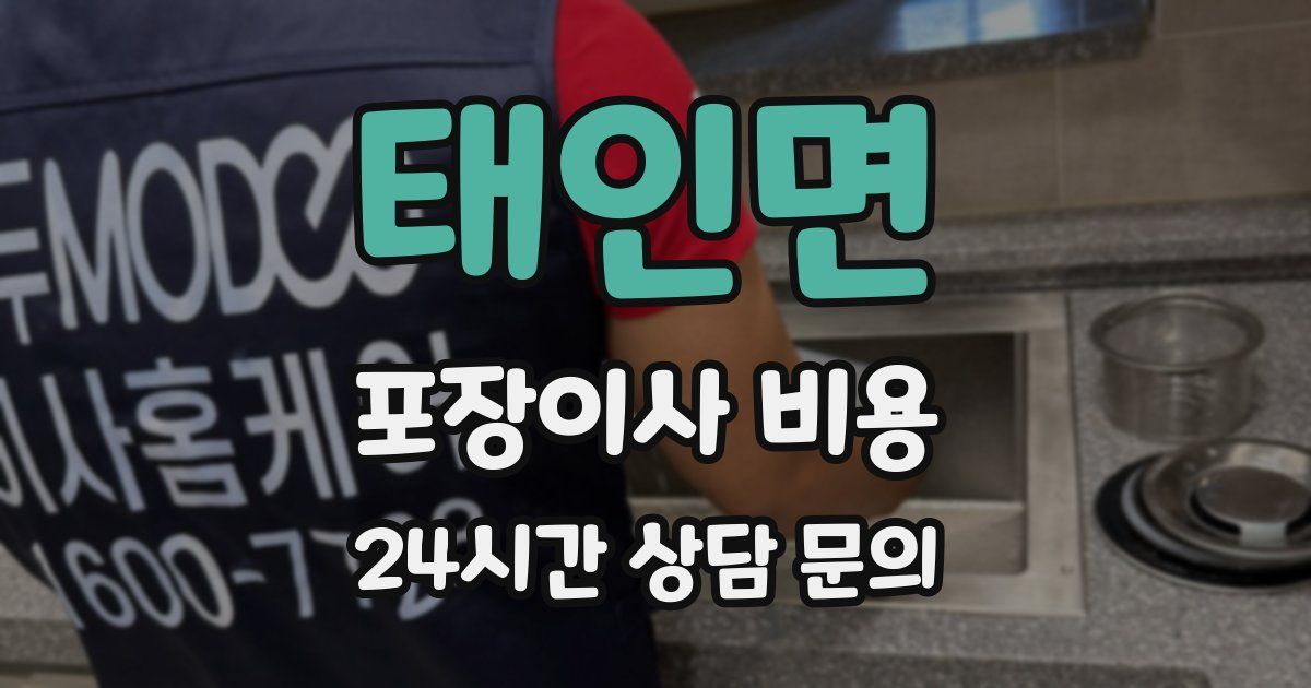 태인면 포장이사 비용