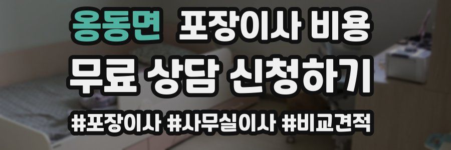 옹동면 포장이사 비용