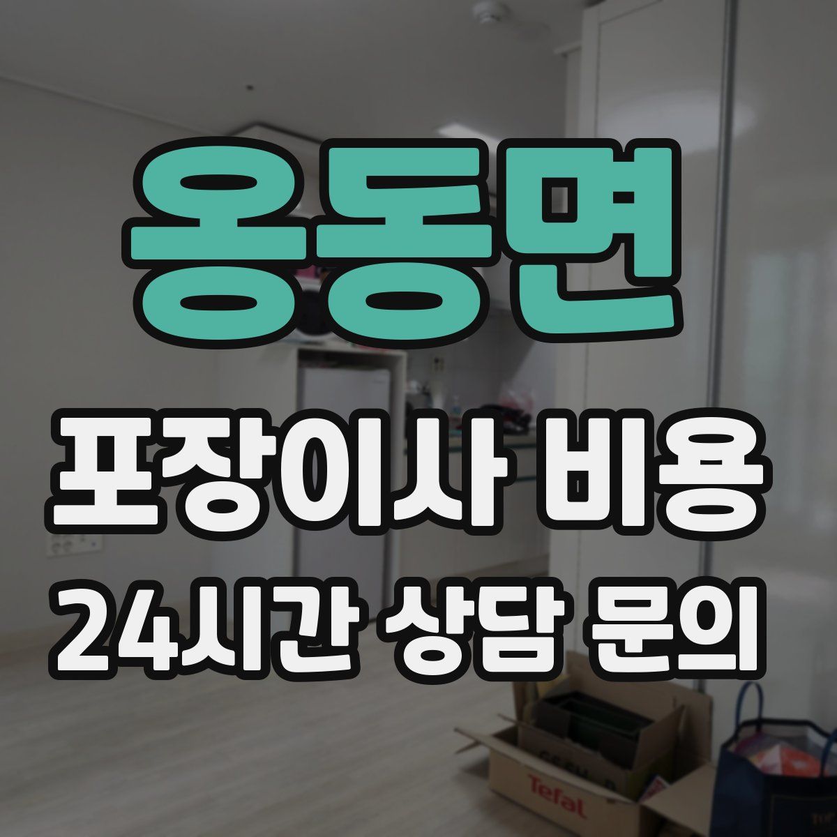 옹동면 포장이사 비용