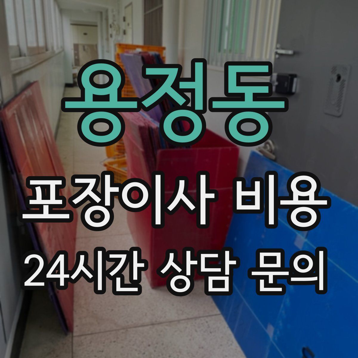 용정동 포장이사 비용