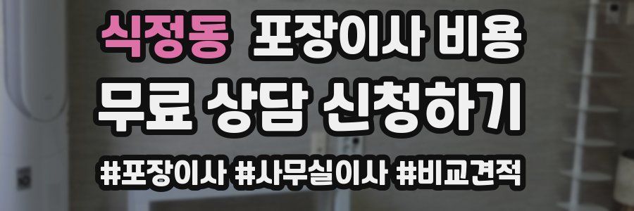 식정동 포장이사 비용