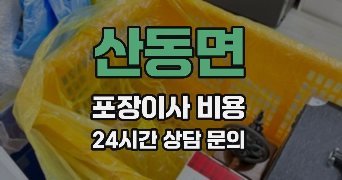 산동면 포장이사 비용