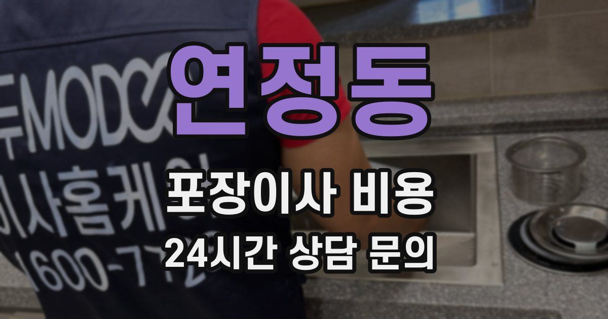 연정동 포장이사 비용