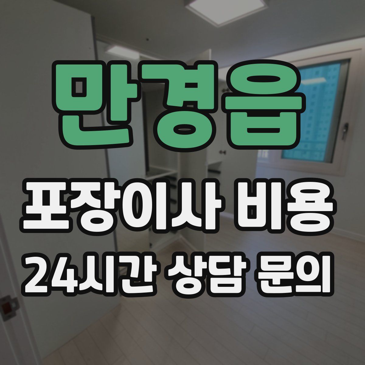 만경읍 포장이사 비용