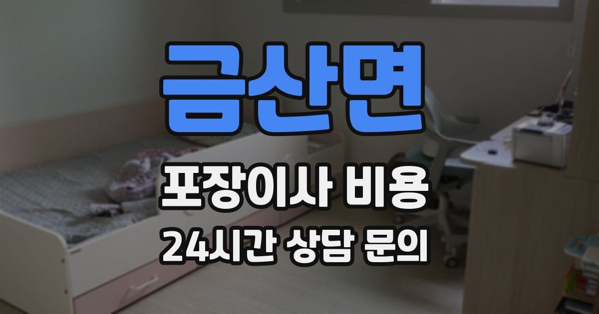 금산면 포장이사 비용