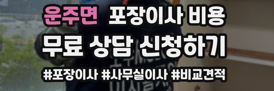 운주면 포장이사 비용