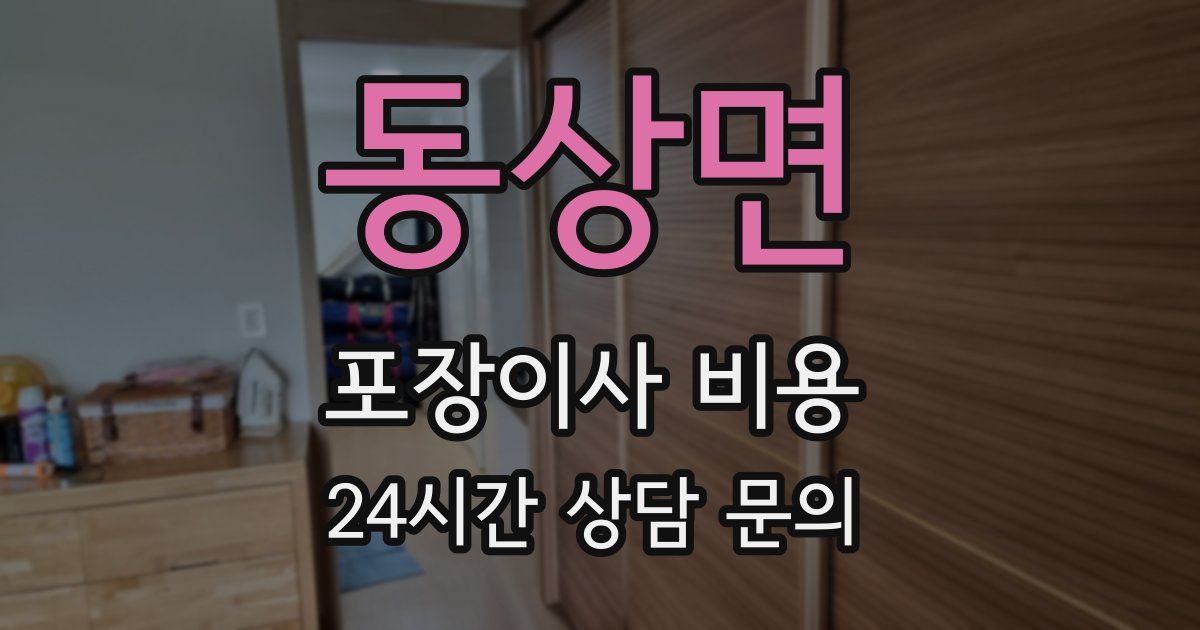 동상면 포장이사 비용