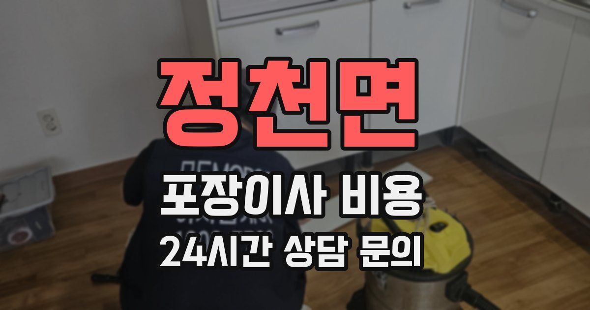 정천면 포장이사 비용