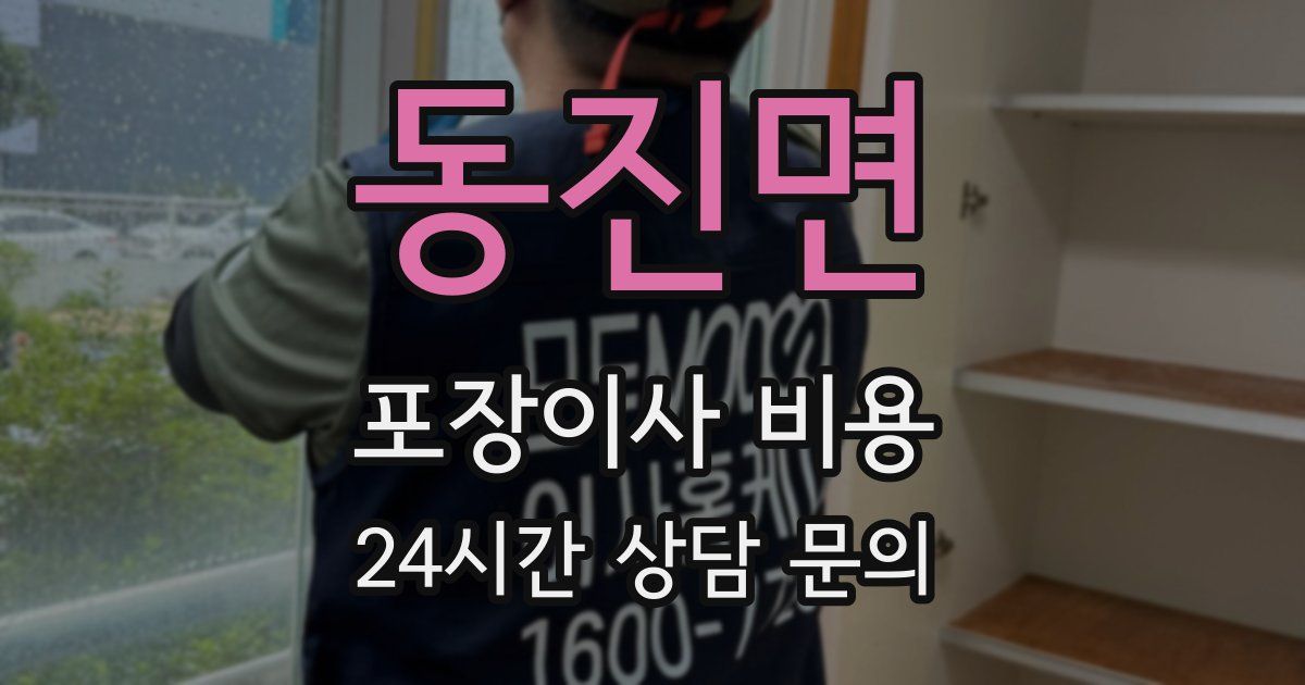 동진면 포장이사 비용