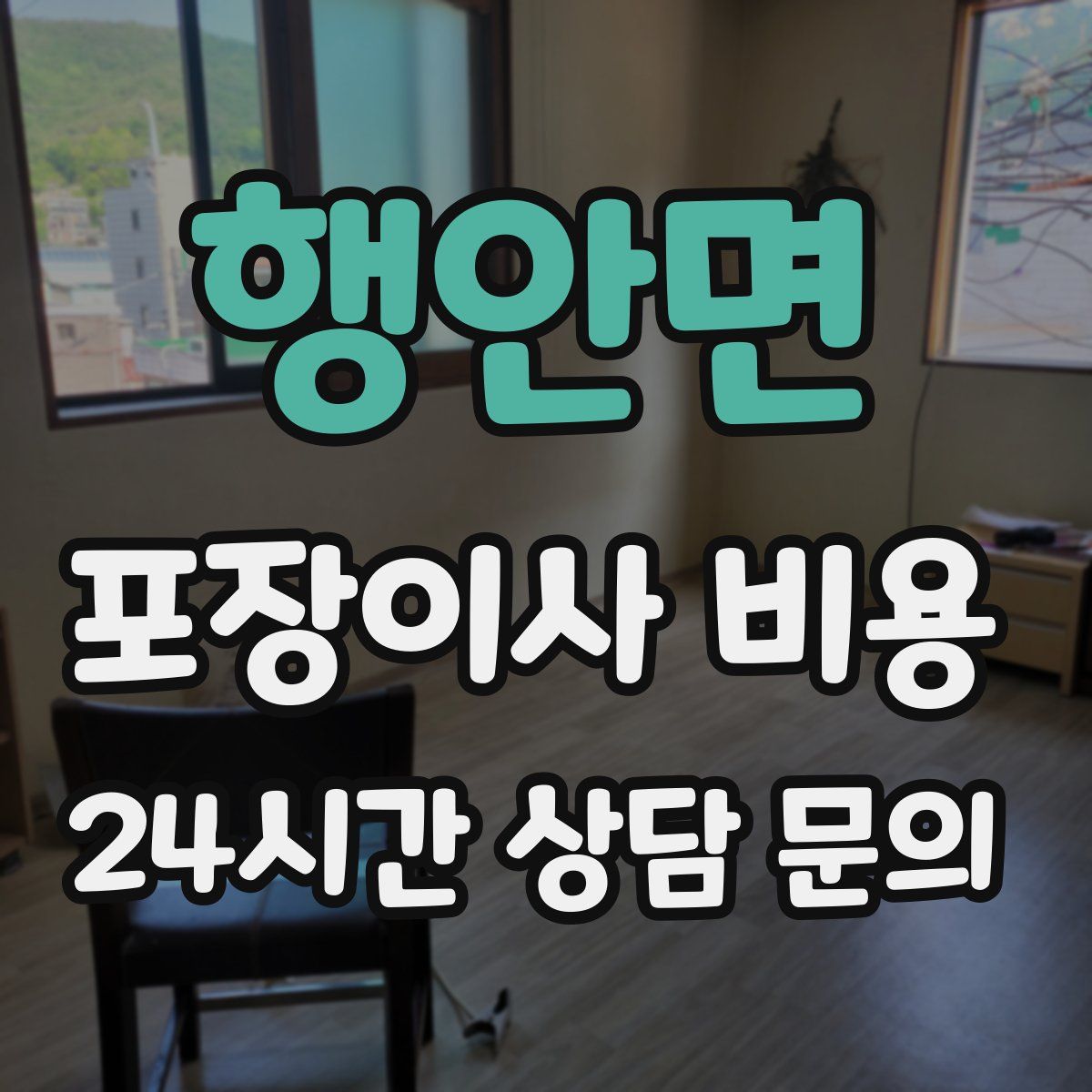 행안면 포장이사 비용