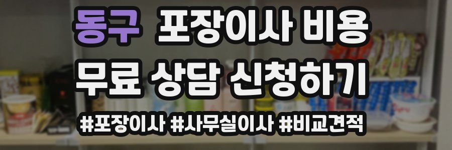 동구 포장이사 비용