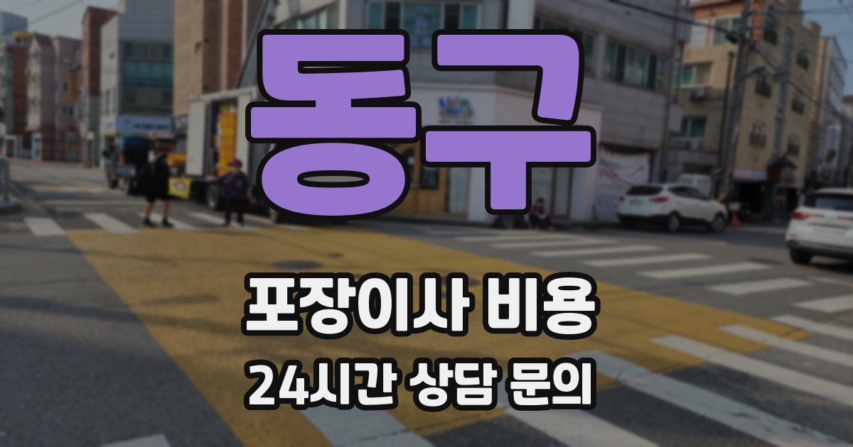 동구 포장이사 비용