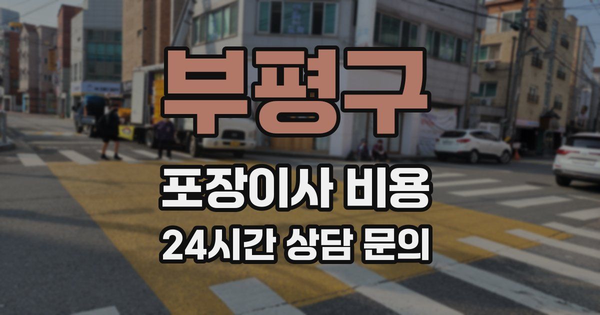 부평구 포장이사 비용
