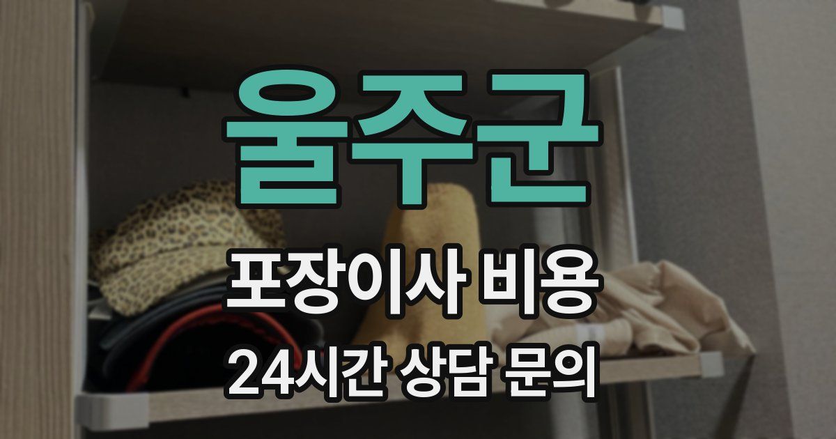 울주군 포장이사 비용