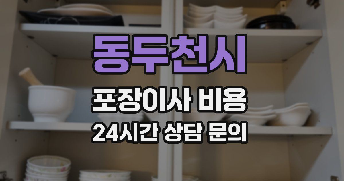 동두천시 포장이사 비용