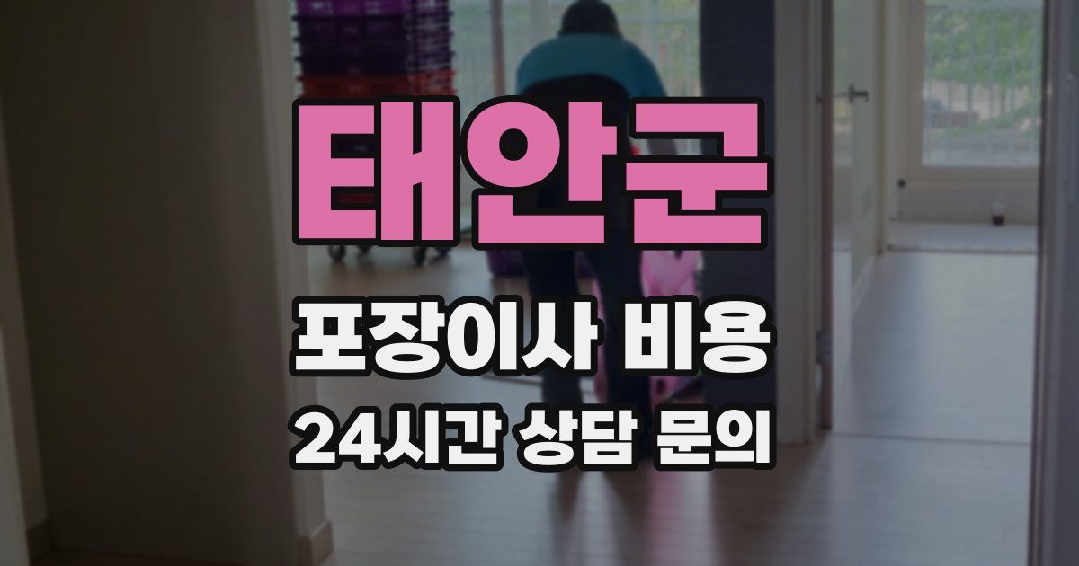 태안군 포장이사 비용