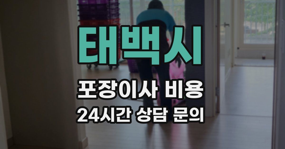 태백시 포장이사 비용