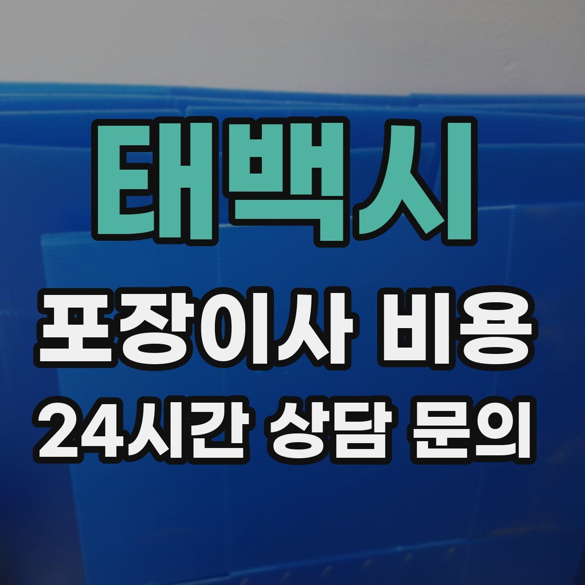 태백시 포장이사 비용