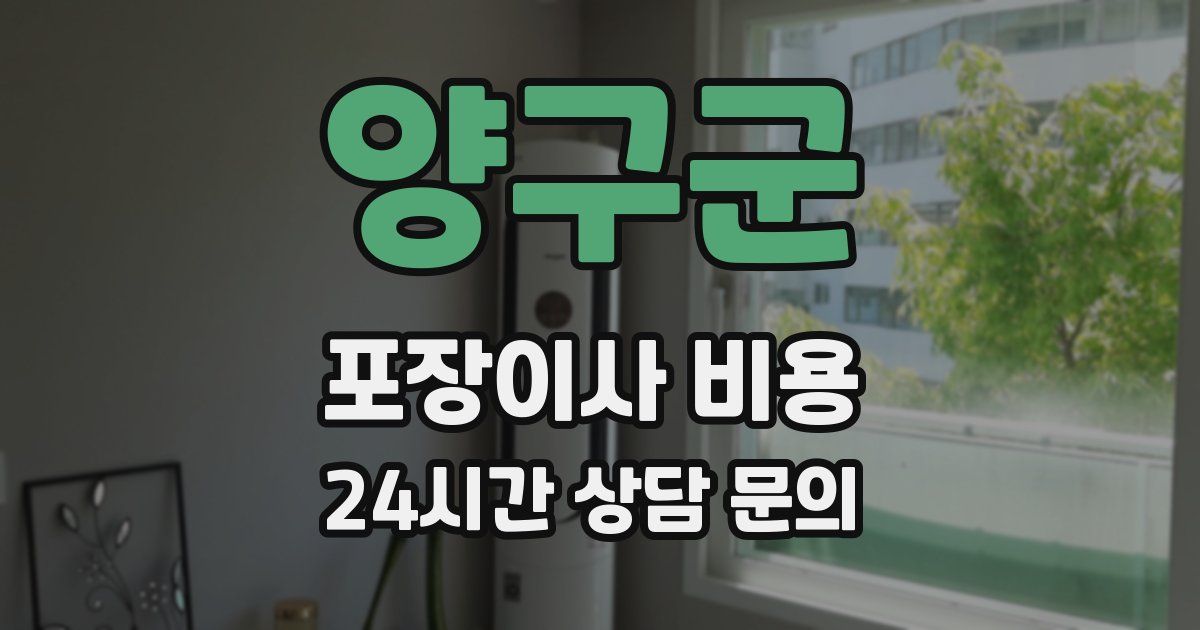 양구군 포장이사 비용