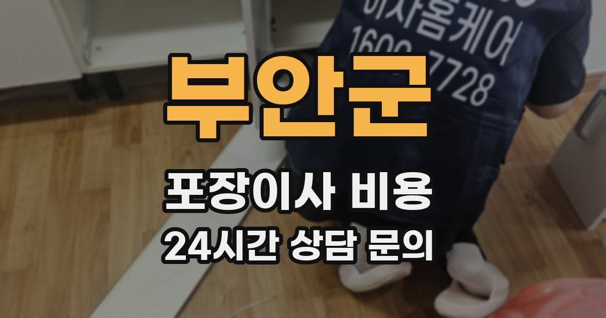 부안군 포장이사 비용