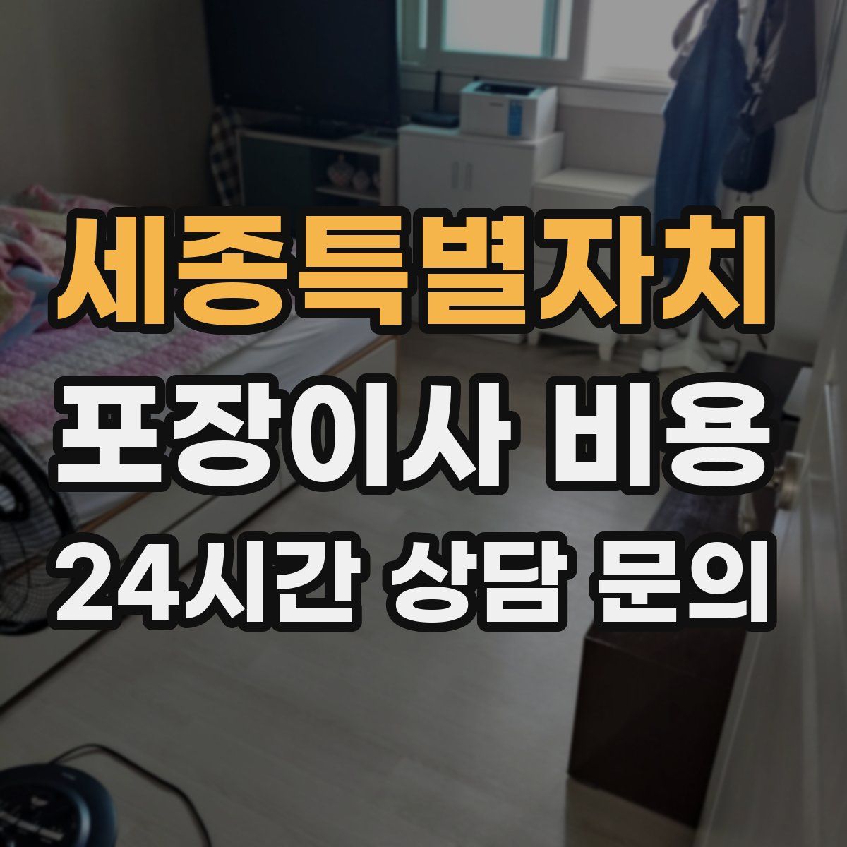 세종특별자치 포장이사 비용