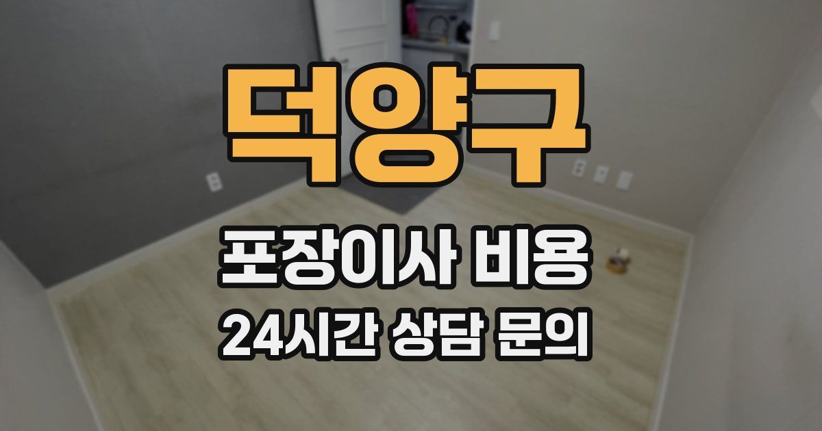 덕양구 포장이사 비용