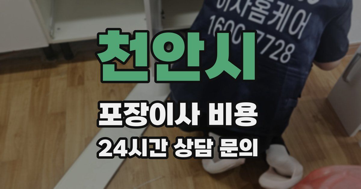 천안시 포장이사 비용