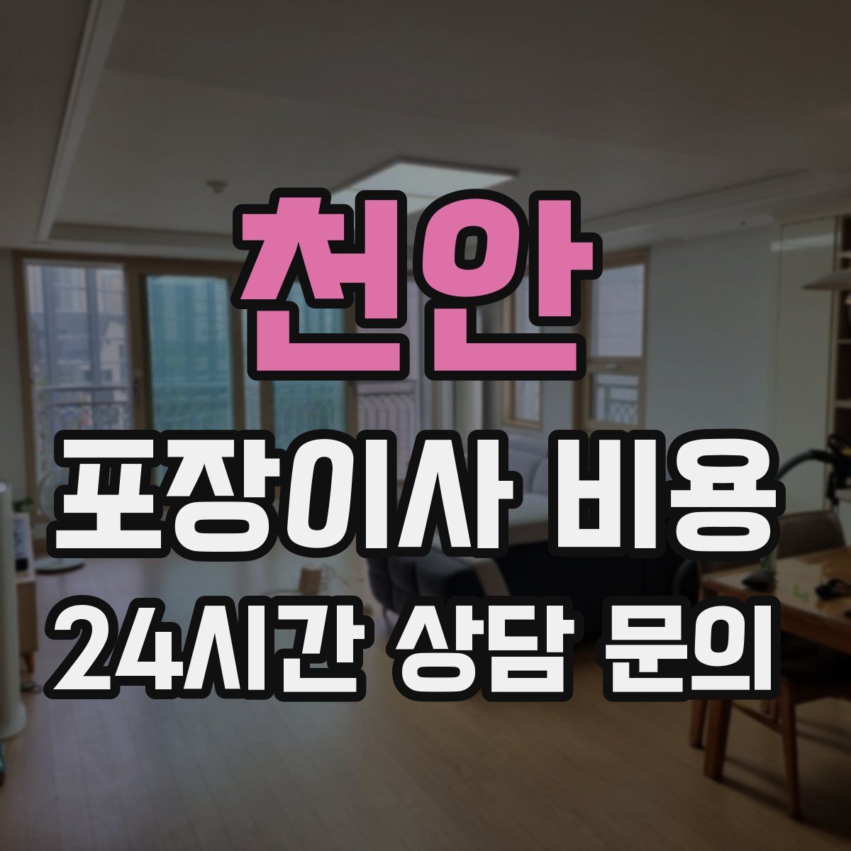 천안 포장이사 비용