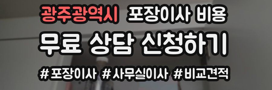 광주광역시 포장이사 비용